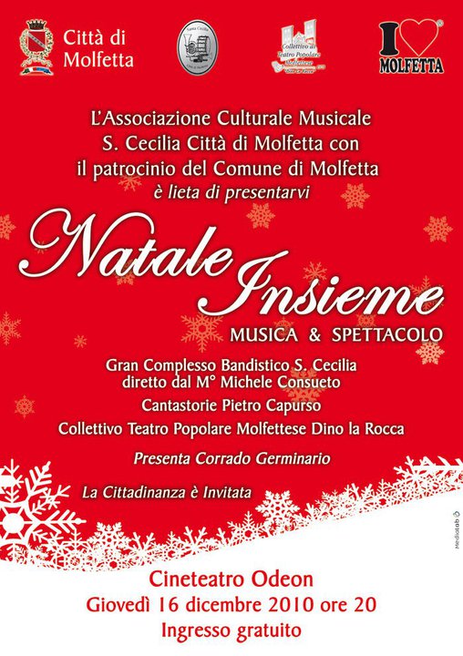 Questa sera  il Concerto di Natale firmato S. Cecilia